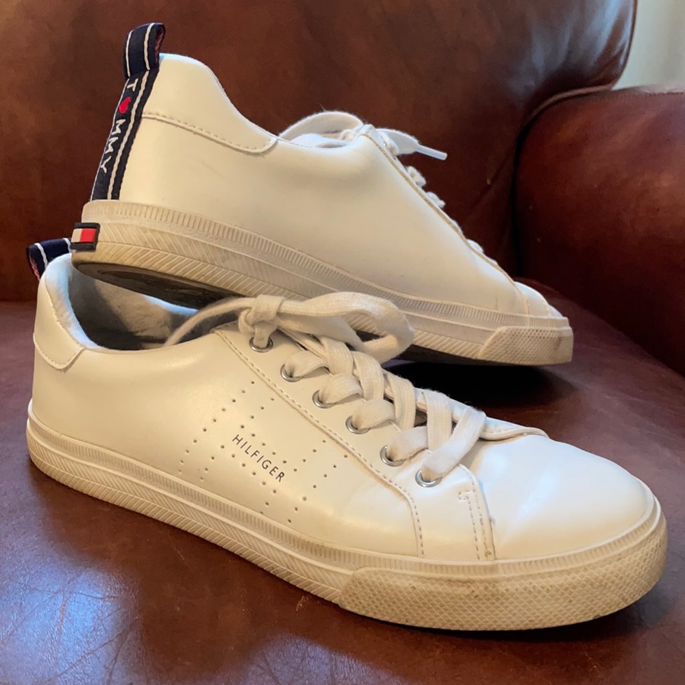 White casual sneakers